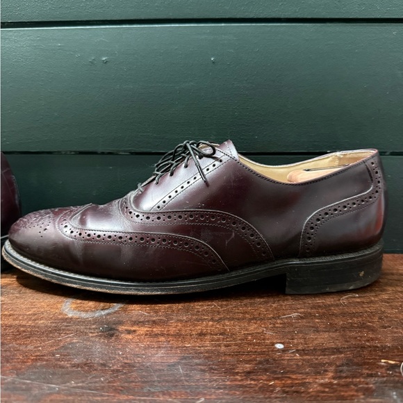 Bostonian 🇺🇸 Made in USA Men's Burgundy Wingtip Leather Oxfords 12 D - Picture 6 of 15